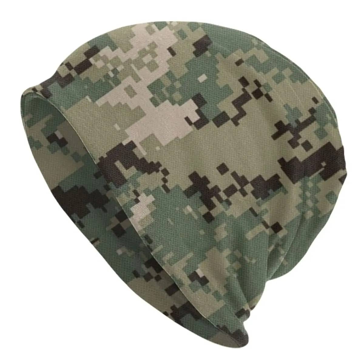 Camouflage bonnet hat in green camouflage design for outdoor activities