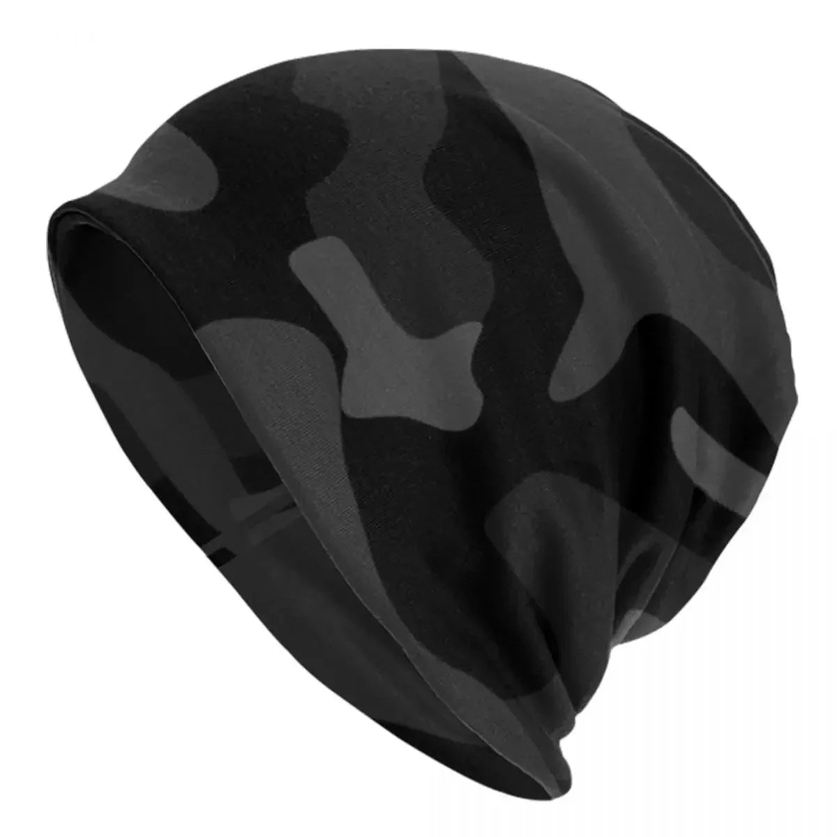 Black camouflage bonnet hat for outdoor activities and style