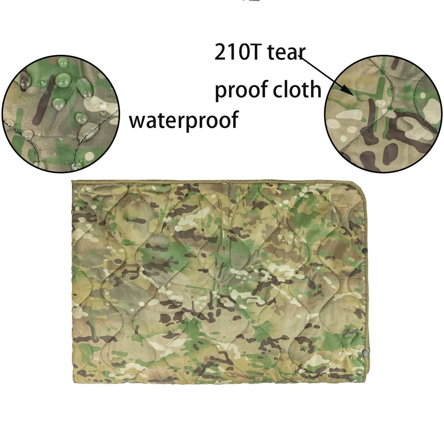 Camouflage Warm Camping Blanket with Carry Bag - Military-Outdoors.com