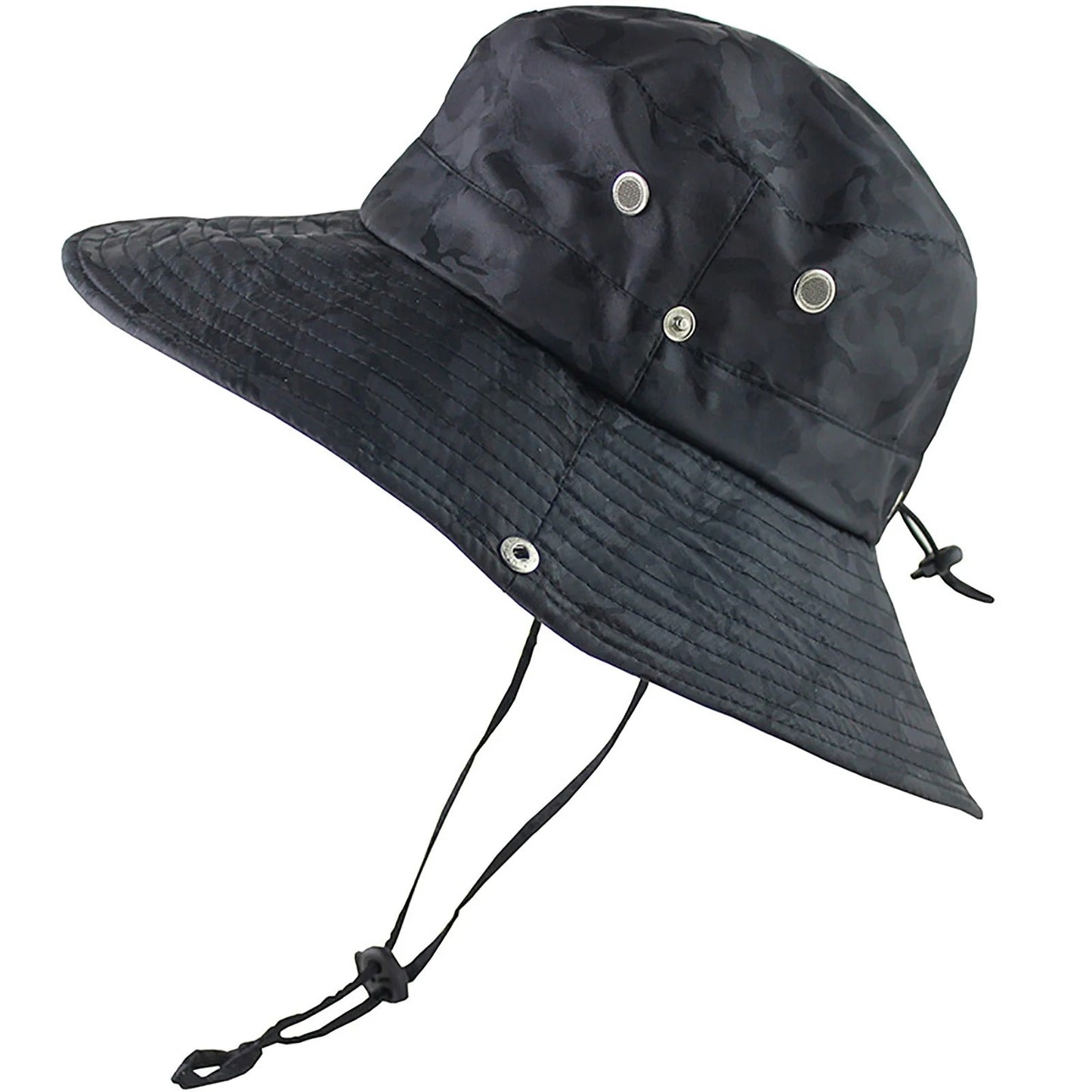 Black Camouflage Military Hat - Durable Outdoor Gear Military-Outdoors.com