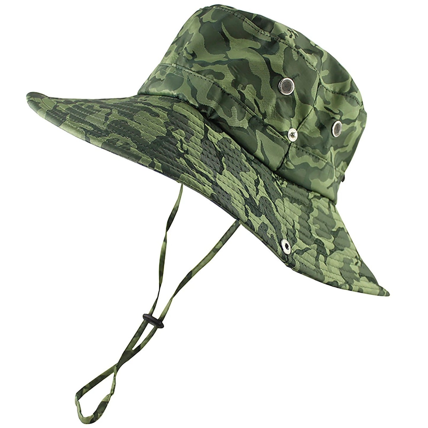 Green Camouflage Military Hat - Durable Outdoor Gear Military-Outdoors.com