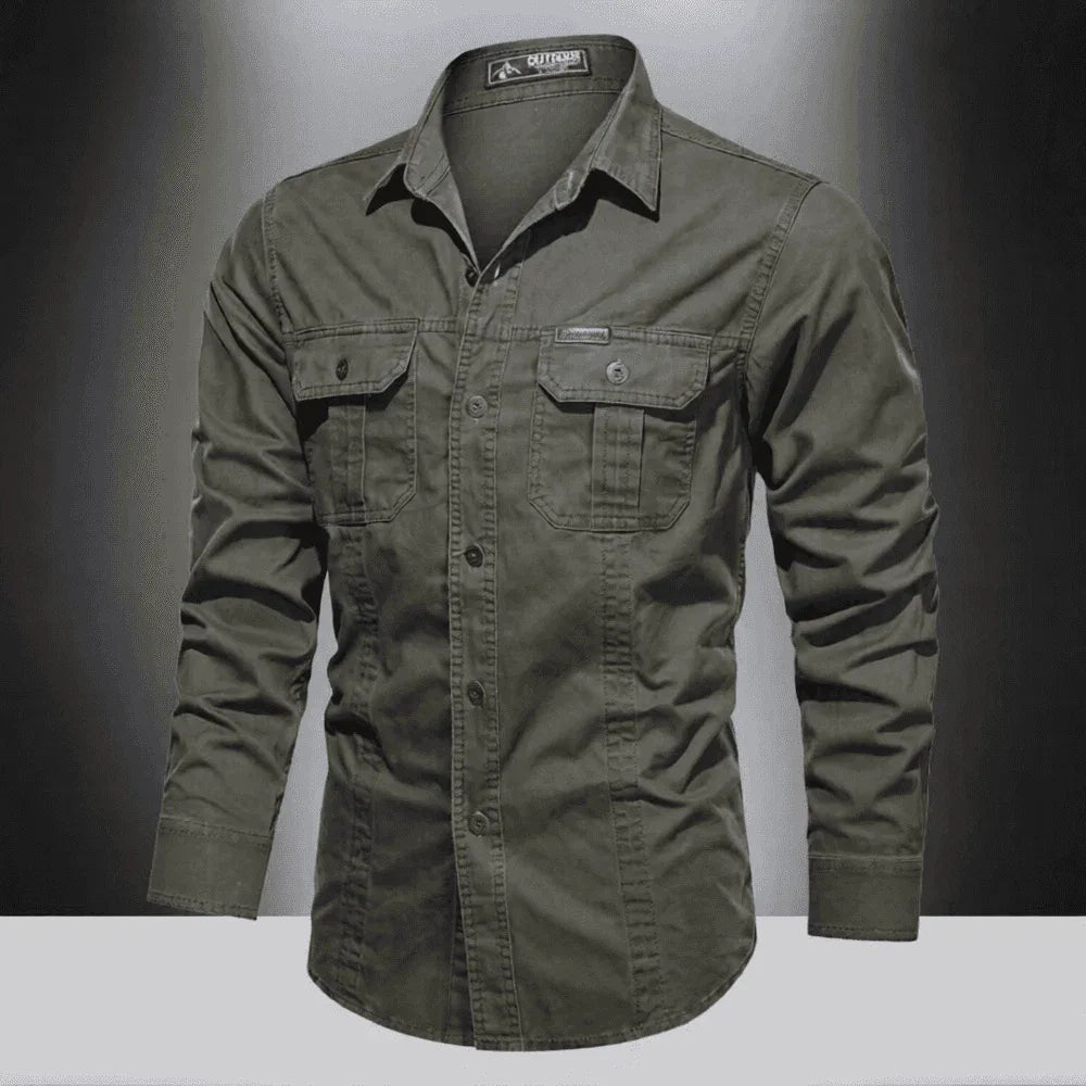 Military Outdoors Olive Green Camouflage Military Shirts for Tactical Use