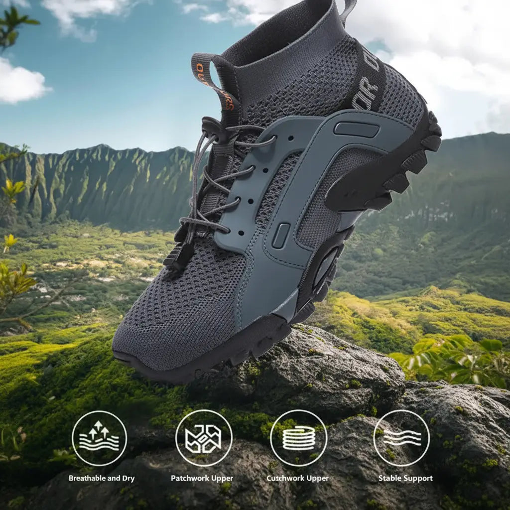 Camouflage outdoor sneakers with breathable mesh for outdoor activities
