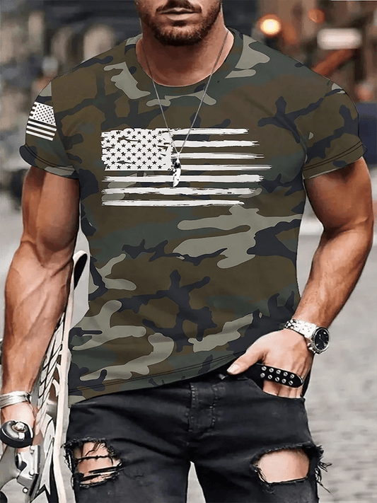 Camouflage Short Sleeve Men's T-shirt - Military-Outdoors.com
