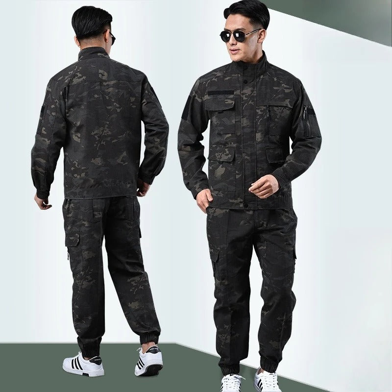 Black Camouflage Suit for Outdoor Activity and Tactical Use