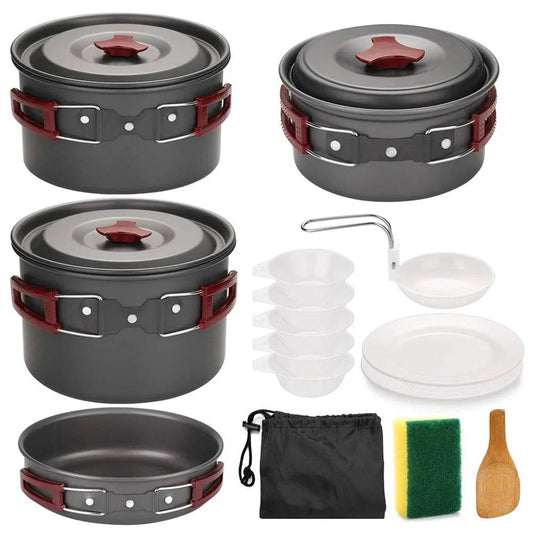 Military-Outdoors Camping Cookware Kit for Outdoor Adventures - Military-Outdoors.com