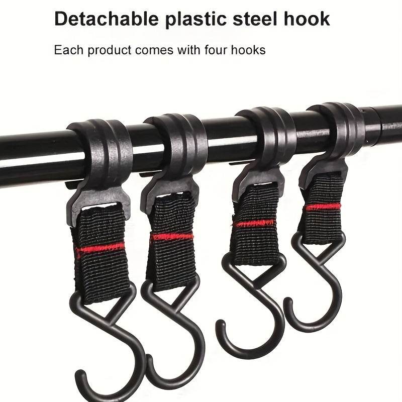 Camping hanging rack with detachable hooks for easy organization