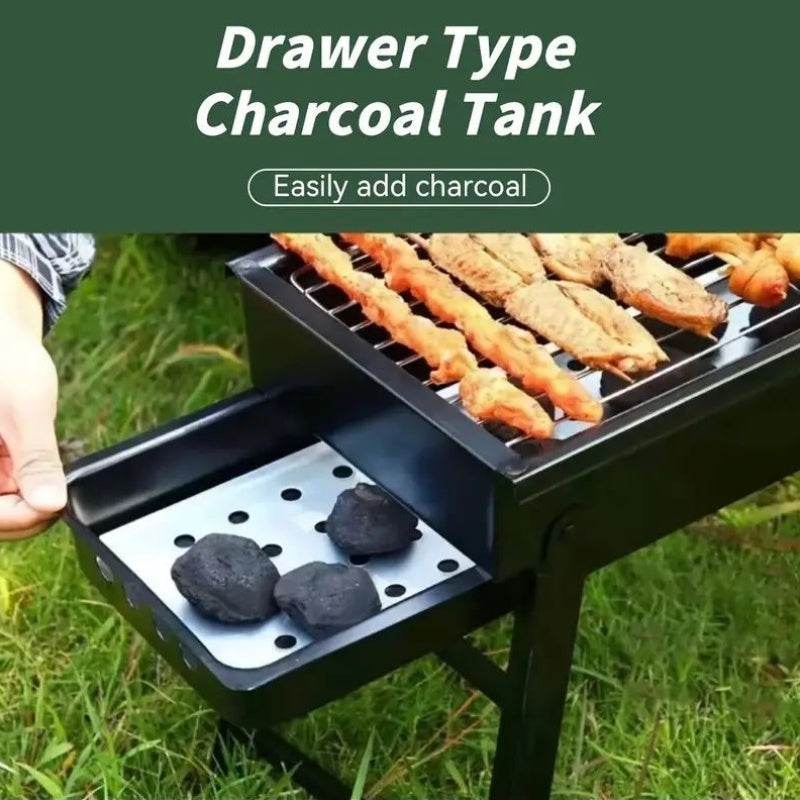 Portable Charcoal Barbecue Grill Set - Military-Outdoors.com