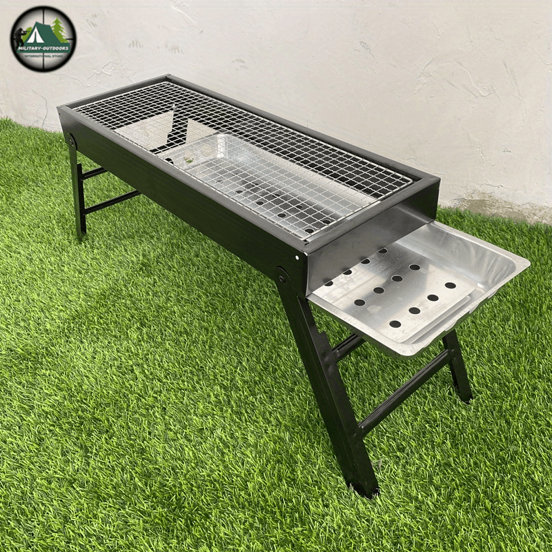 Portable Charcoal Barbecue Grill Set - Military-Outdoors.com