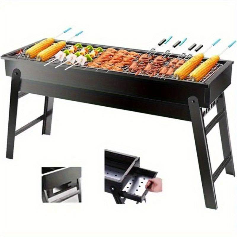 Portable Charcoal Barbecue Grill Set - Military-Outdoors.com