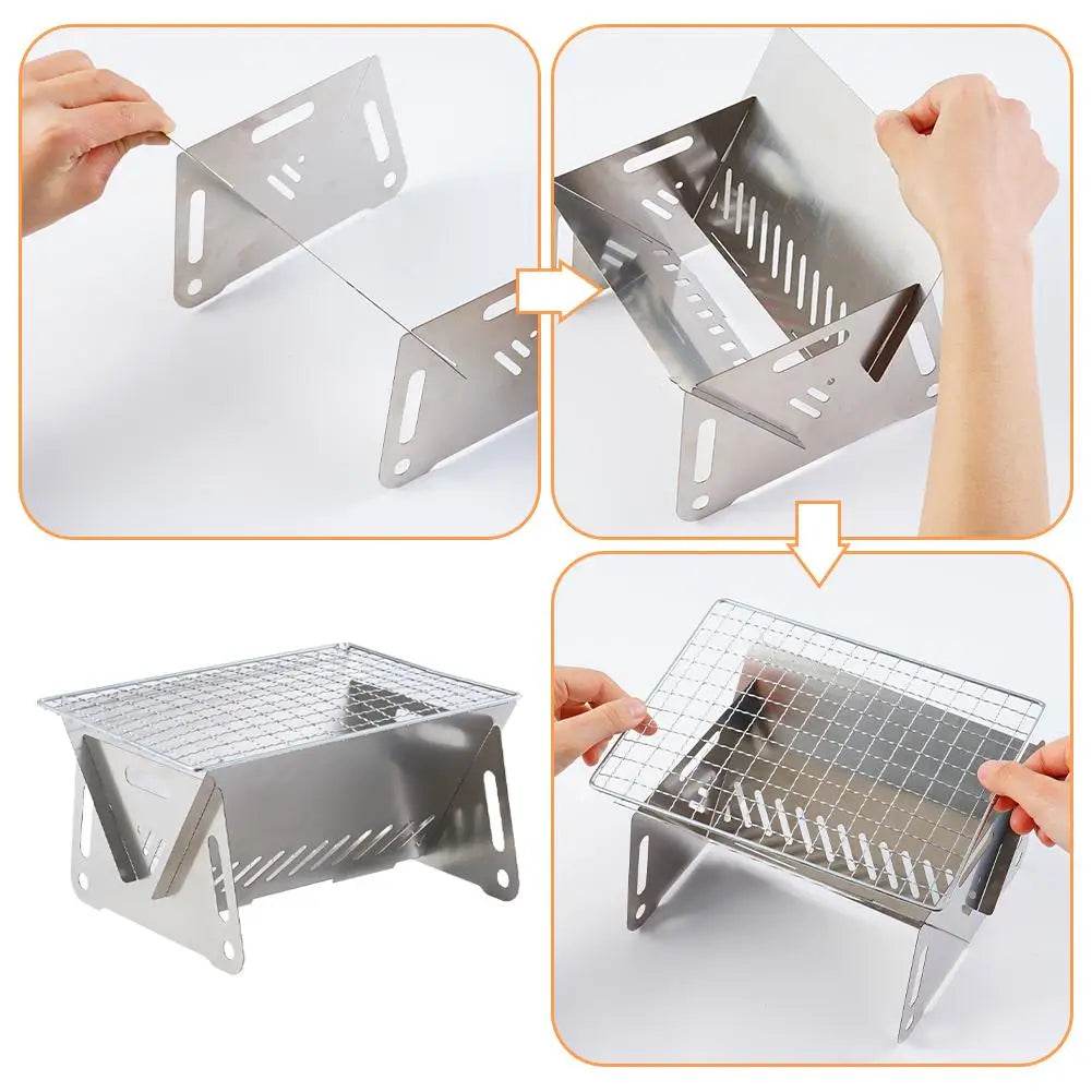 Military-Outdoors Portable Folding Grill for Camping - Military-Outdoors.com