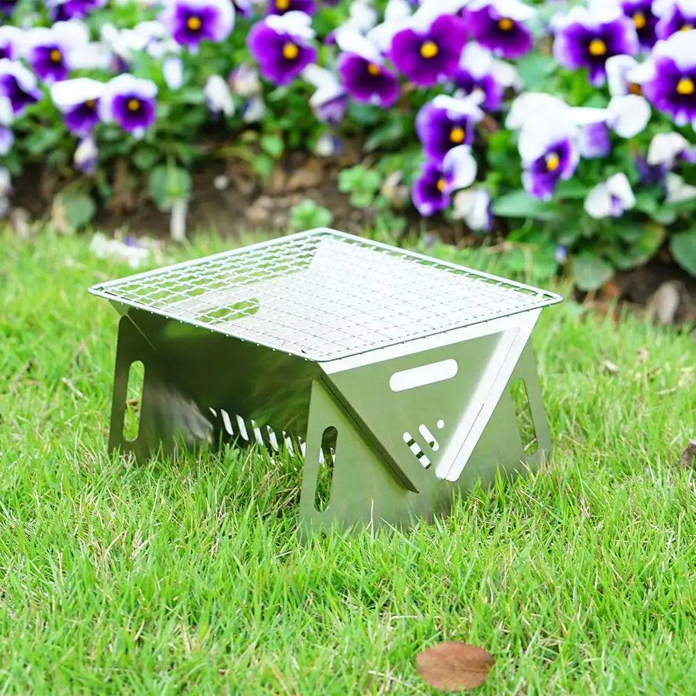 Military-Outdoors Portable Folding Grill for Camping - Military-Outdoors.com