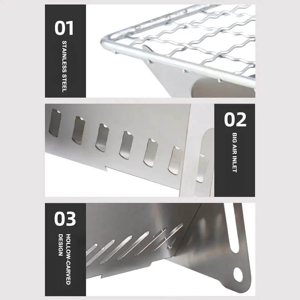 Military-Outdoors Portable Folding Grill for Camping - Military-Outdoors.com