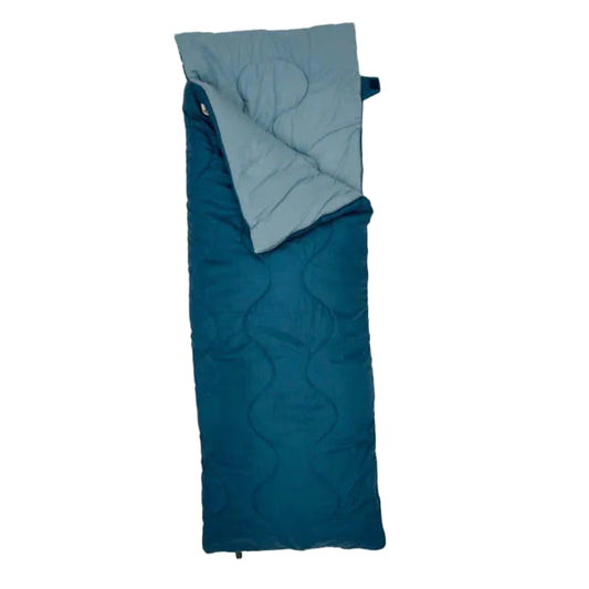 Military-Outdoors Camping Sleeping Bag in teal with soft lining for camping and outdoor adventures