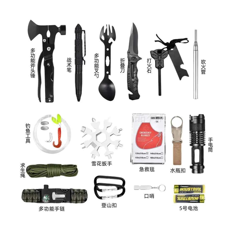 17 in 1 Emergency Camping Survival Kit