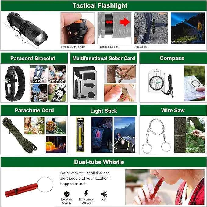 17 in 1 Emergency Camping Survival Kit