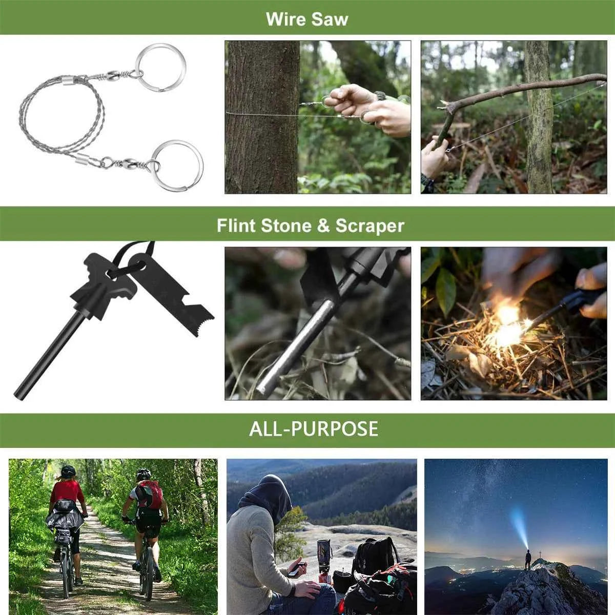 17 in 1 Emergency Camping Survival Kit