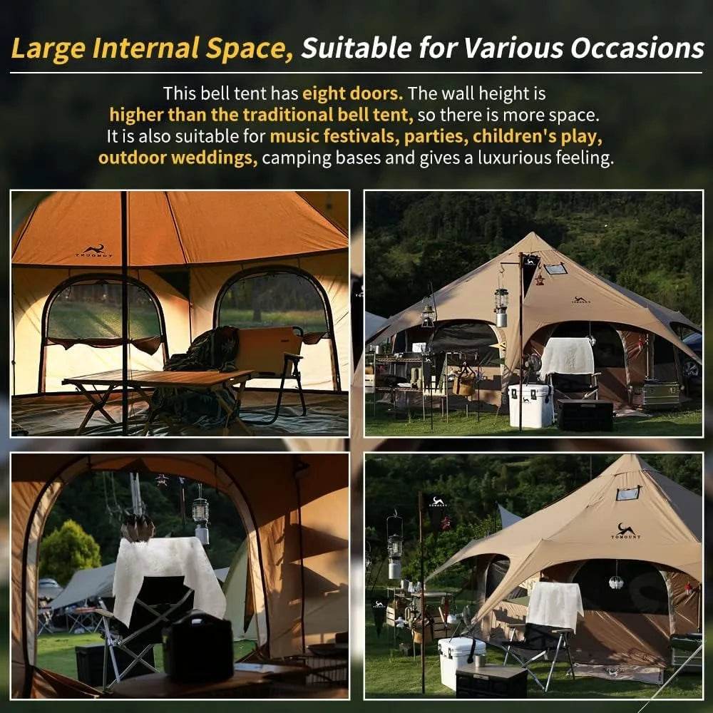 Bell Tent with Stove Jack for Camping - Military-Outdoors.com