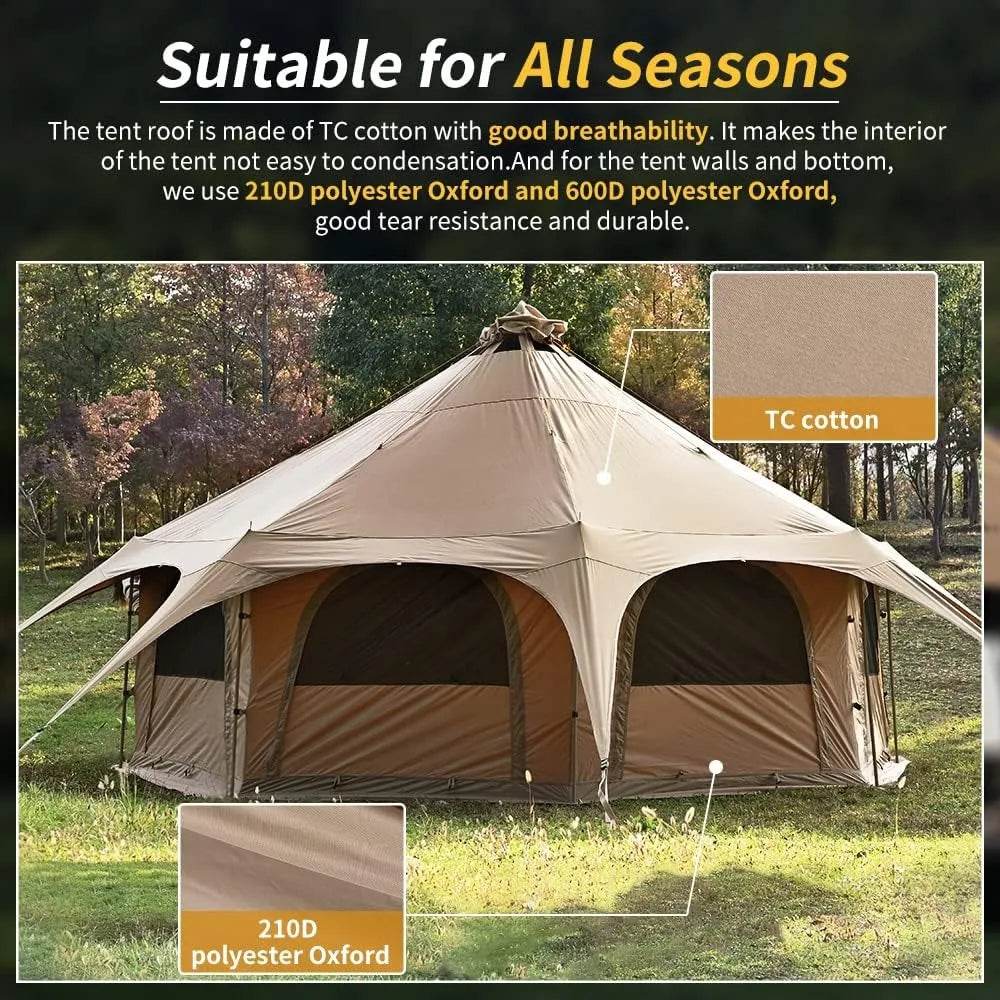 Bell Tent with Stove Jack for Camping - Military-Outdoors.com