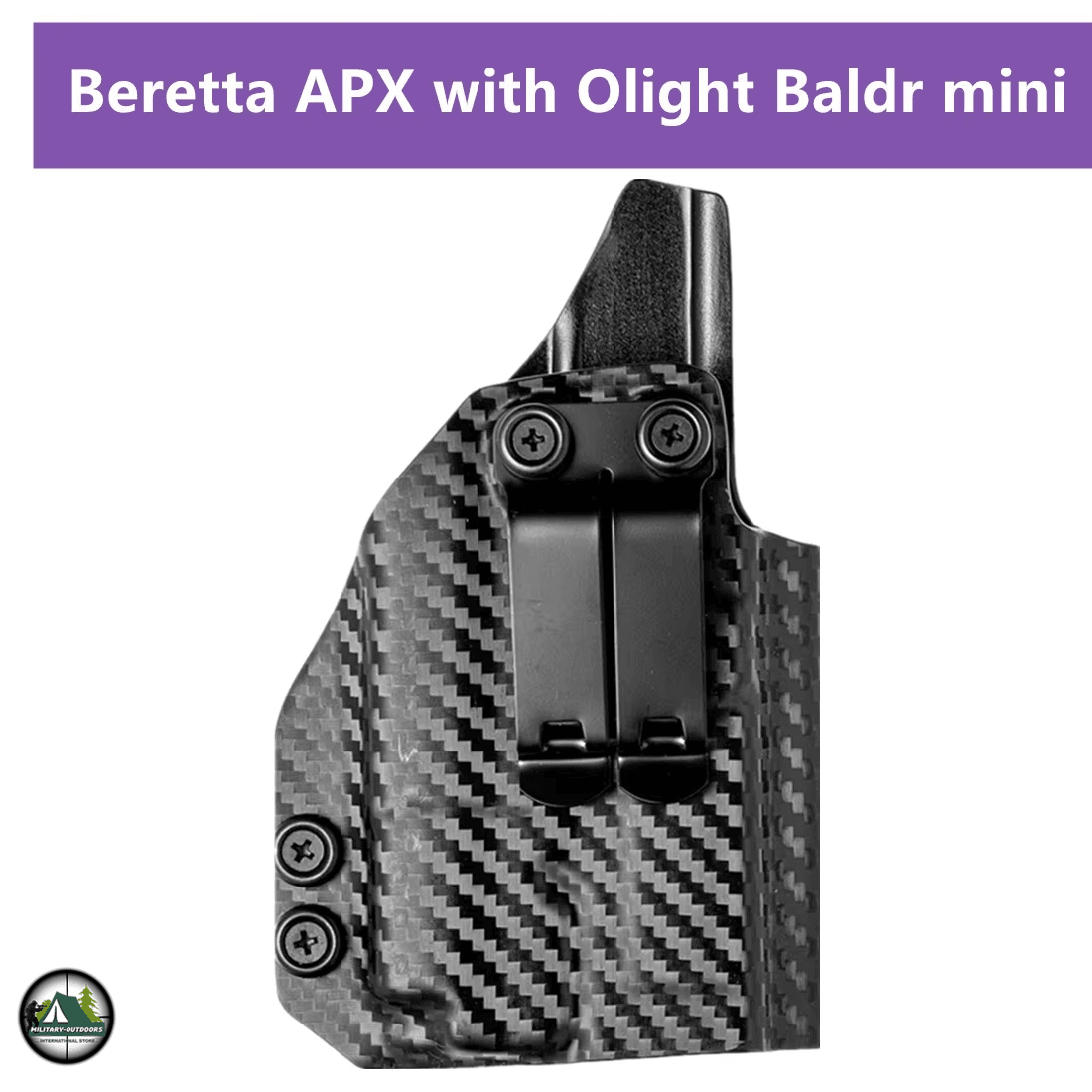 Carbon Holster For Beretta APX Full Size 9mm - Military-Outdoors.com