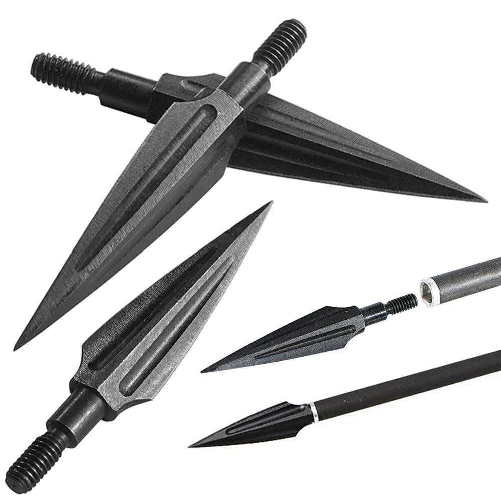 Durable Carbon Steel Hunting Arrowheads Military-Outdoors.com