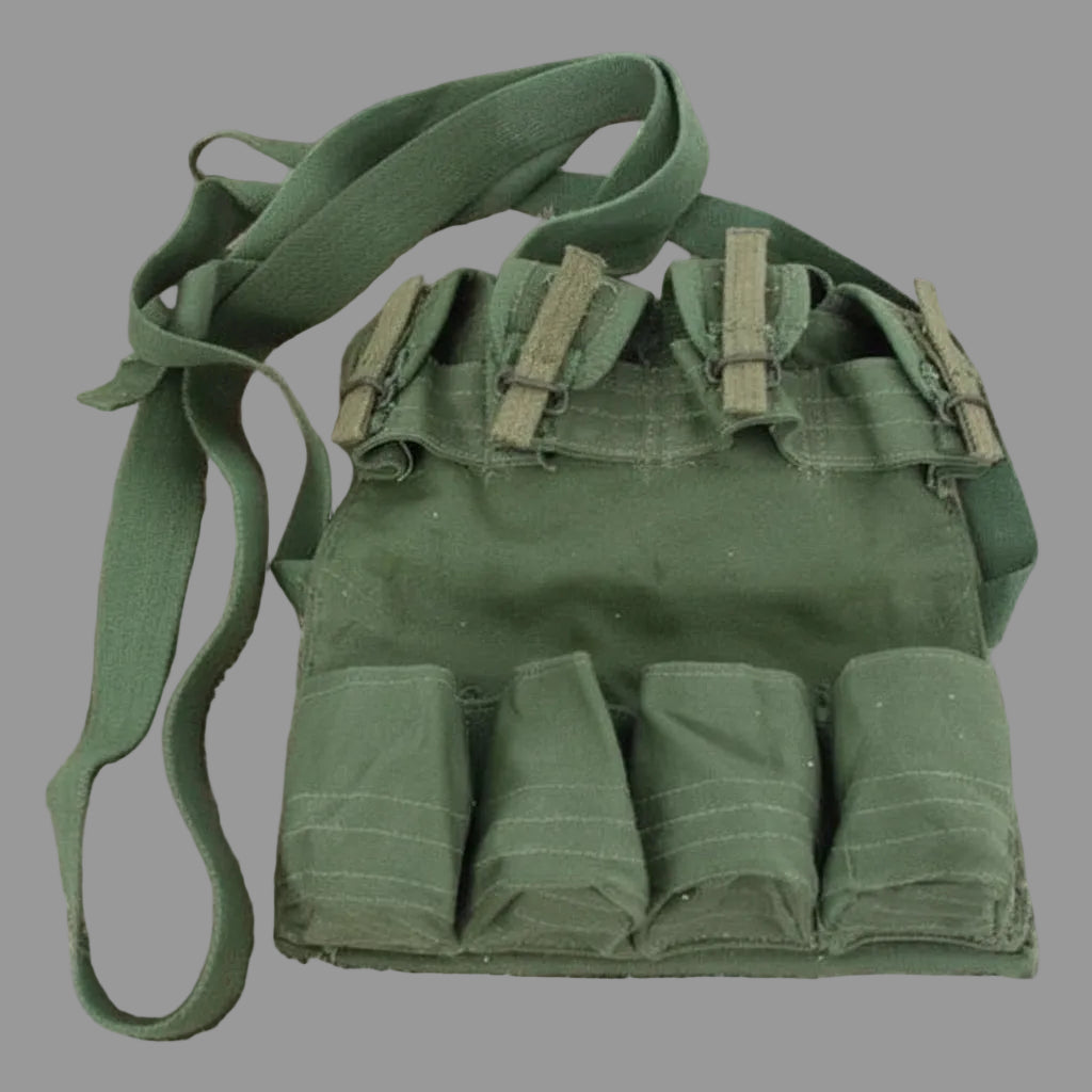 Chinese canvas pouch in green for storage and organization