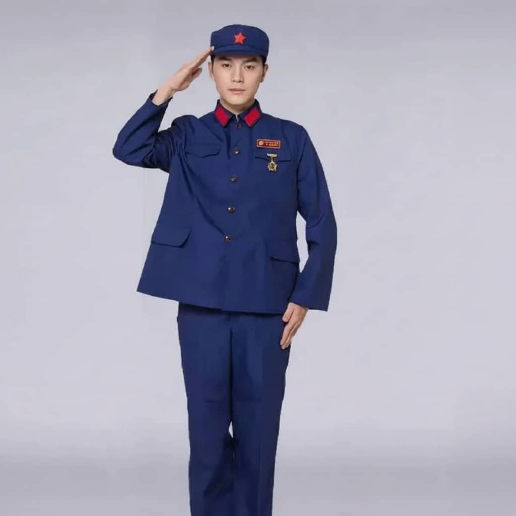 Chinese Navy uniform in blue, perfect for military reenactments and themed events