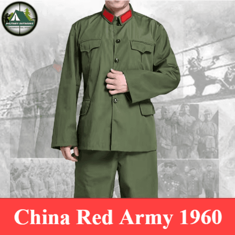 Chinese officer uniform in green for historical reenactments