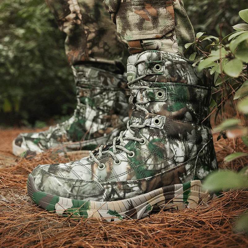 Quality Green Camouflage Combat Tactical Boots - Military-Outdoors.com