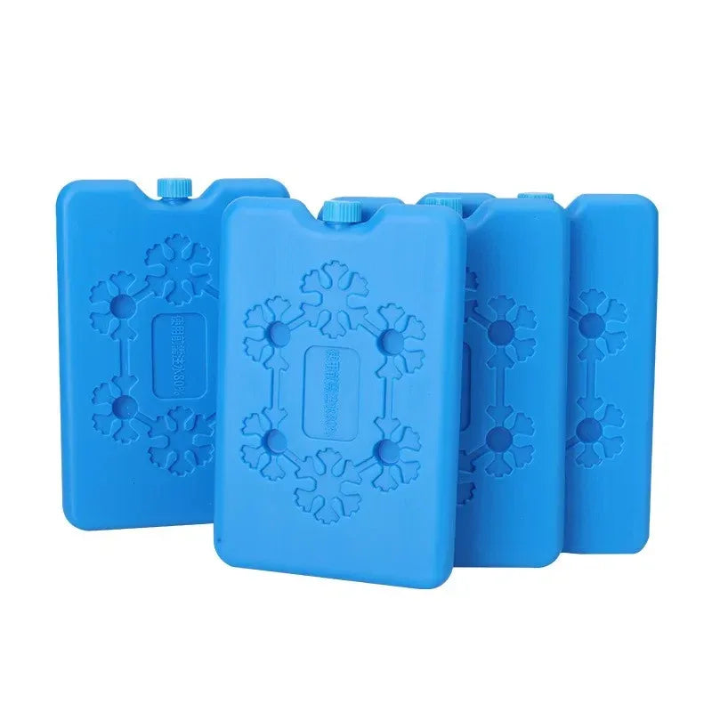 Blue cooler ice pack for keeping food and drinks chilled