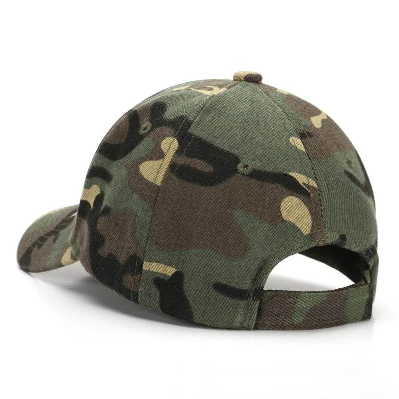 Kids caps in camouflage pattern with adjustable back strap for outdoor play