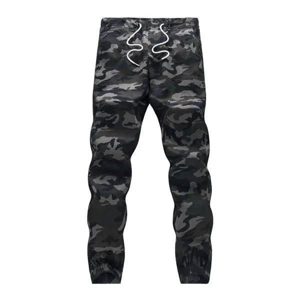 Cotton camouflage outdoor pants in black for outdoor activities