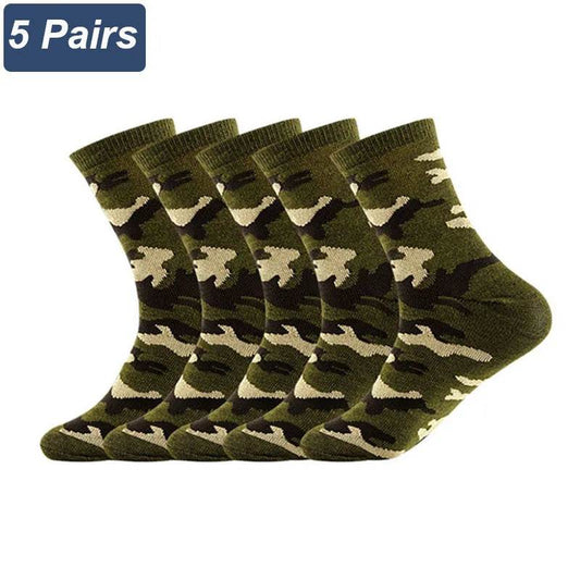 5 Pairs Comfortable Warm Thickened Cotton Socks - Military-Outdoors.com