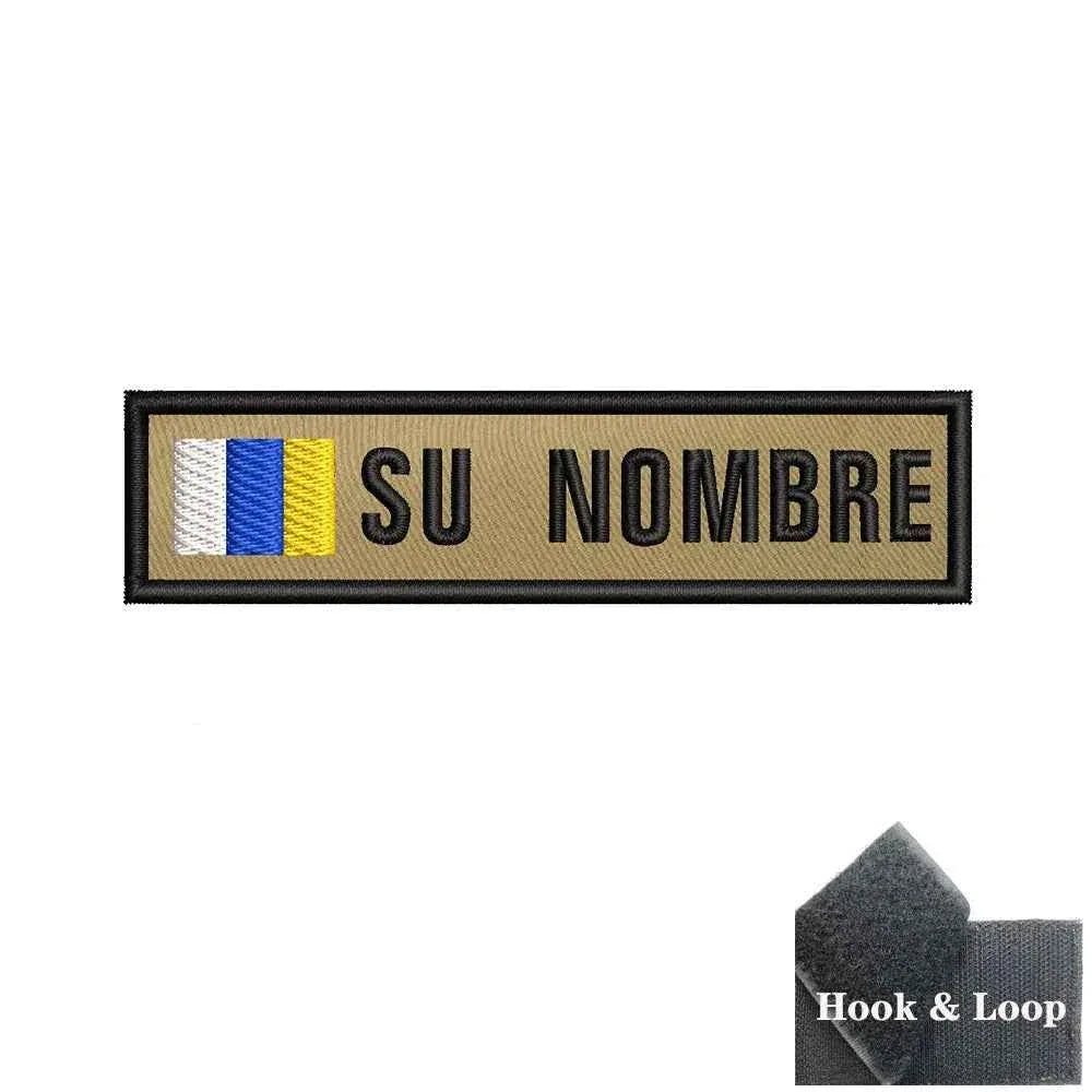 Custom flag patch with hook and loop backing for personalization