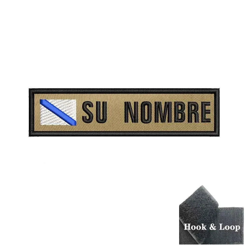 Custom flag patch with hook and loop backing for name identification