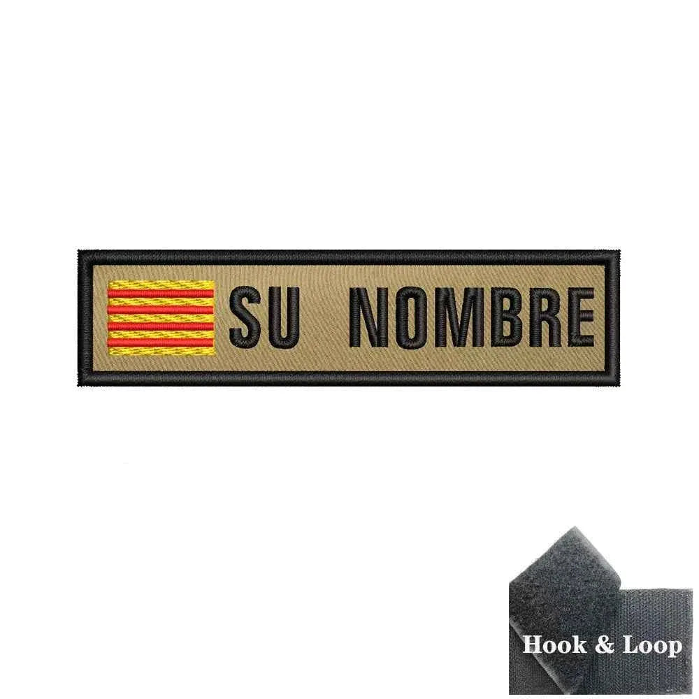 Custom flag patch with hook and loop backing for easy attachment