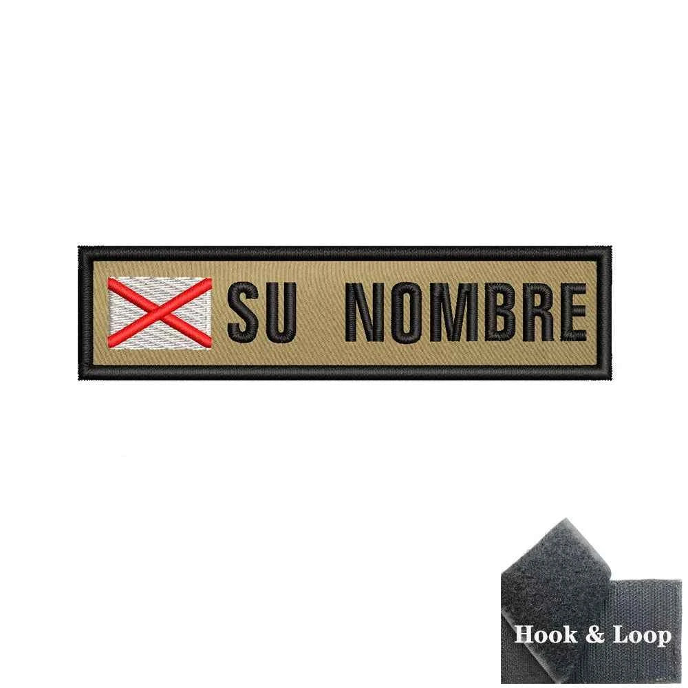 Custom flag patch with Hook and Loop backing for military use