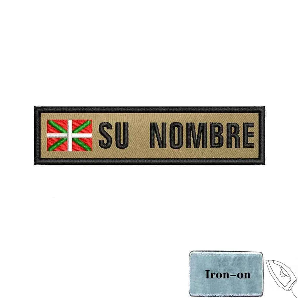 Custom flag patch with iron-on backing for personal identification
