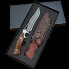 Damascus Steel Handmade Knife - Premium Outdoor Survival & Hunting Tool