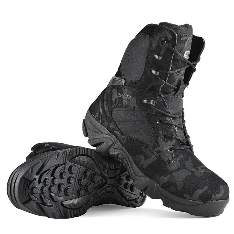 Delta Tactical Boots in Black Camo for Heavy-Duty Outdoor Boots