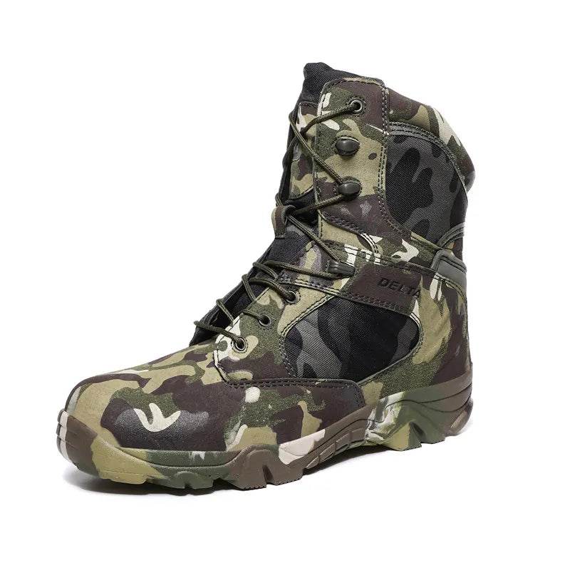 Deluxe Camouflage Tactical Boots for Outdoor Boots and Heavy-Duty Use
