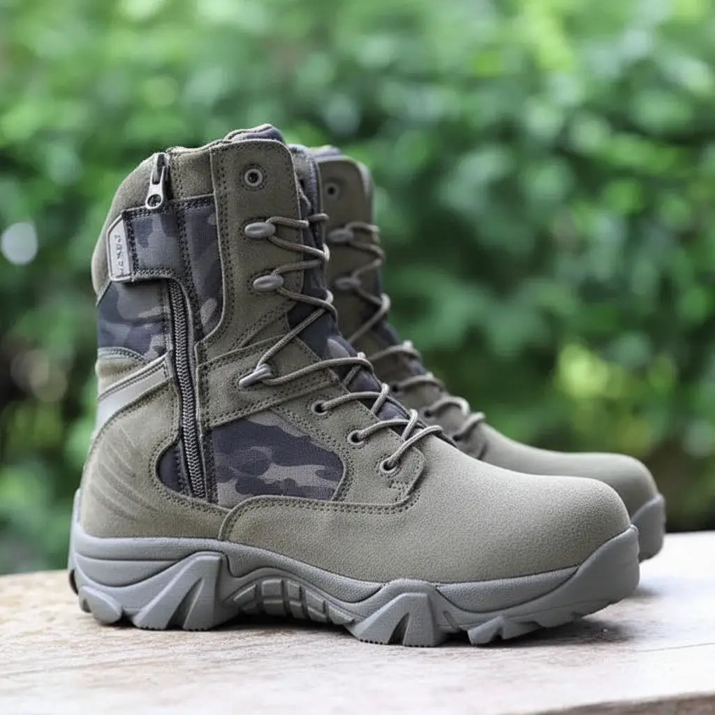 Military-Outdoors Tactical Outdoor Boots in Olive Green for rugged outdoor activities