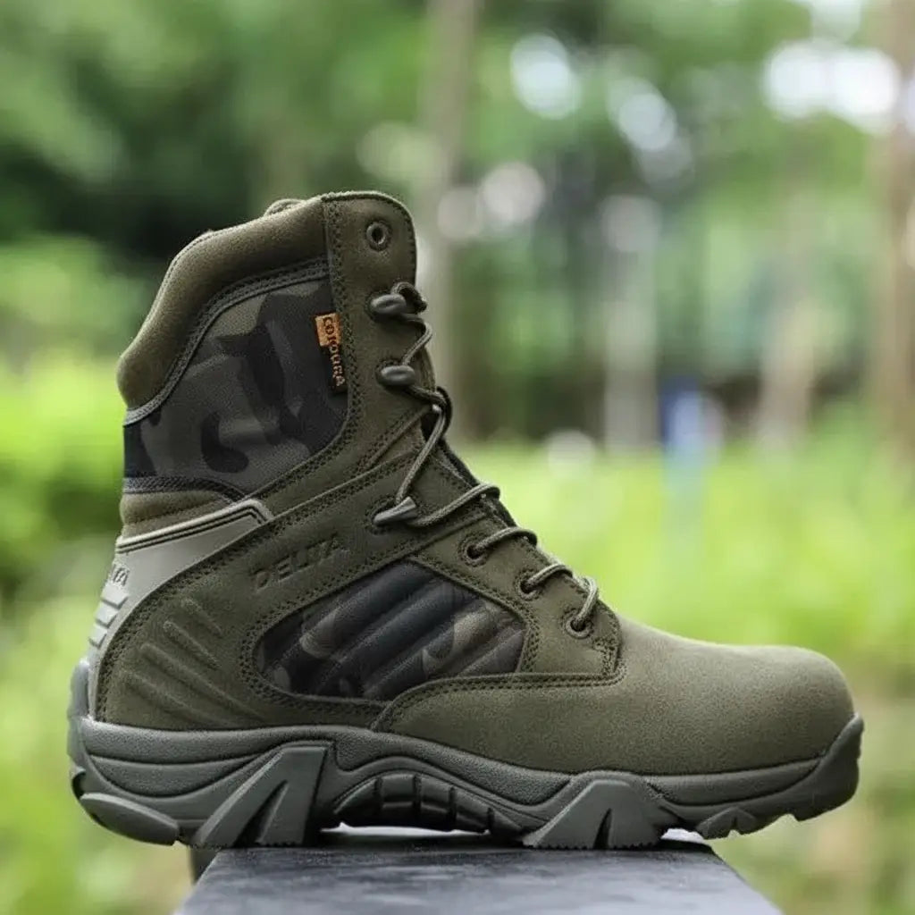 Delta Tactical Boots in Green, designed for outdoor activities and rugged terrain