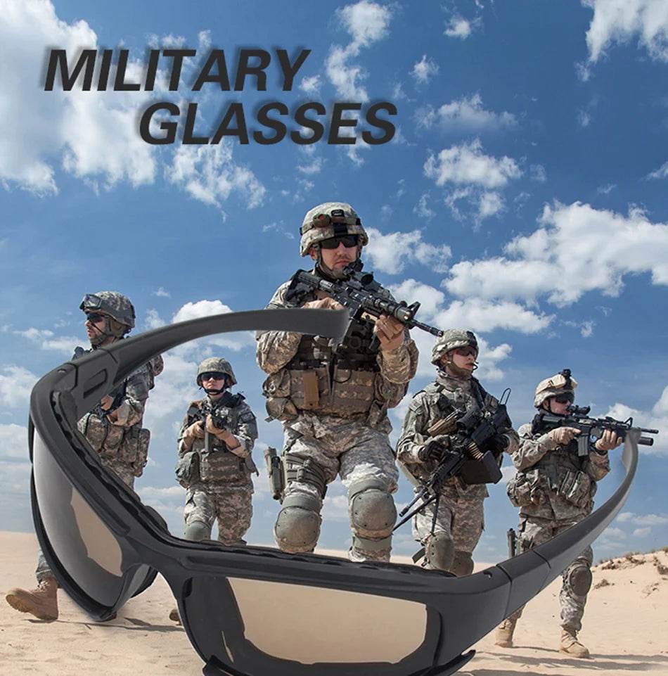 Military Grade Photochromic Tactical Glasses in Black for Optimal Vision in Varying Light Conditions