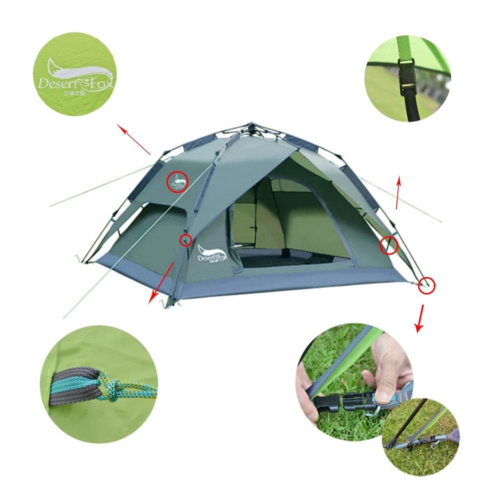 Military-Outdoors 3-4 person outdoor tent featuring durable materials and easy setup design