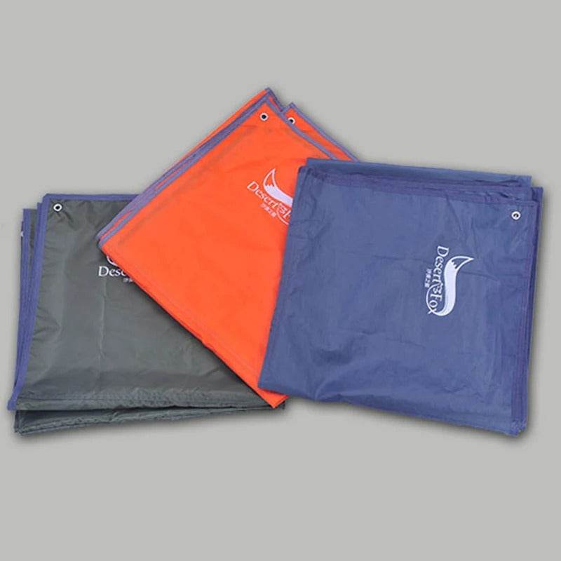 Durable tent ground sheet in assorted colors for outdoor protection