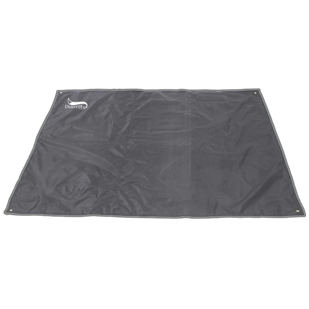 Gray tent ground sheet for added protection and durability