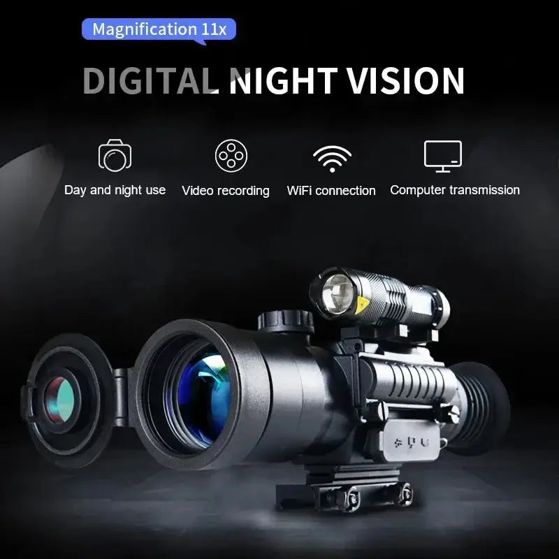 Digital night vision monocular with 11x magnification for day and night use