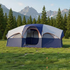 8-Person Double Layer Family Camping Tent with 5 Windows