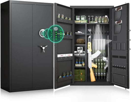 Interior Large Metal Gun Safe With Electronic Keypad Lock Military-Outdoors.com